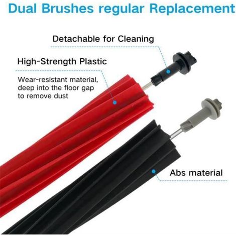 Kit 13 pièces Accessoire pour Roborock Q8 Max Q5 Pro, Brosse principale, Filtre HEPA H13, Tampon microfibre, Sol carrelé parquet (1/4)