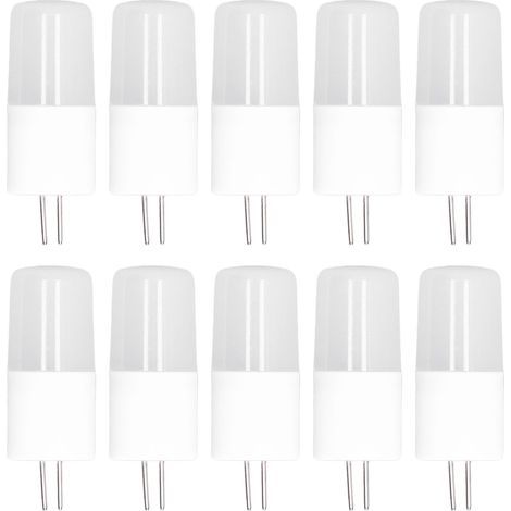 GARRYFIZH Lote de 10 bombillas LED G4 luz cálida para lámpara de techo, aplique de pared AC12V, ideales para salón o despacho. (1/5)