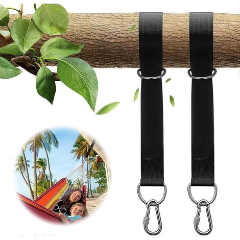 Sangles de suspension pour balançoire d'arbre, kit de suspension portable pour balançoire d'arbre supportant jusqu'à 1000 kg, sangles de 1,5 m de long (1/4)