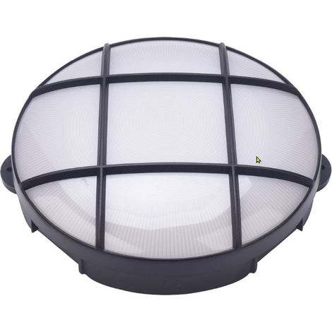 Applique LED rotondo con griglia Oxalis 15W 4000K Nero
