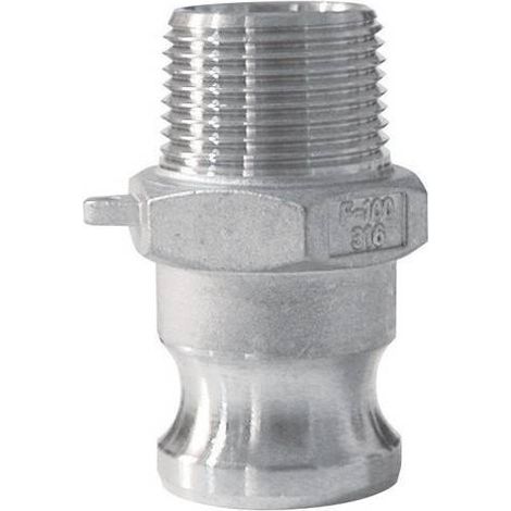 Raccord camlock male - embout fileté male en aluminium - Type F Ø A: 1/2'' Ø B: 1/2'' (1/2)