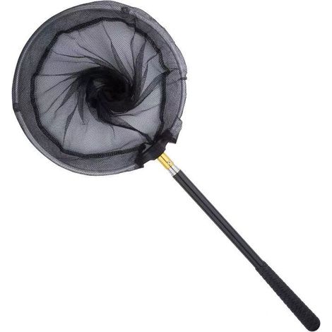 Épuisette de pêche télescopique (41–150 cm) — Manche en acier inoxydable avec tête pliable de 35 cm — Outil de capture de poissons