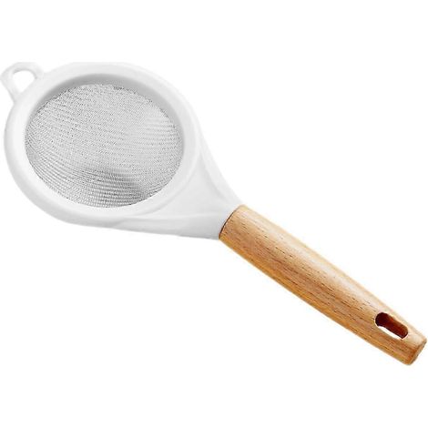 Tamis à farine en acier inoxydable avec manche en bois, 25-26 cm, tamis à pâtisserie (1/4)