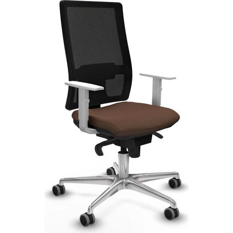 piqueras-y-crespo Silla de oficina marrón oscuro elegante