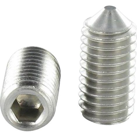Vis métaux Inox A2 Sans tête six pans creux (sthc) Clé de 5 HC5 M10X30 Bout pointeau-10 pièces