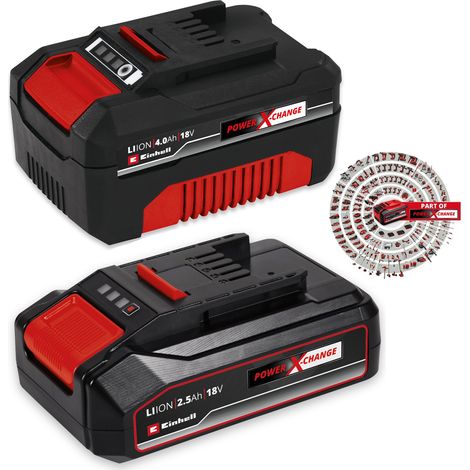 Einhell 4ah + 2.5Ah 18V Battery Power X-Change PXC Rechargeable - Twin Pack (1/5)