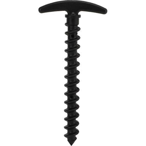 Piquets de tente à visser de 14,5 cm, ancrage au sol en nylon et plastique à spirale pour auvent de camping extérieur (1/5)