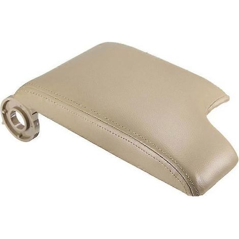 Accoudoir en cuir beige avec plaque en plastique pour BMW Série 3 E46 (1999-2005), conduite à gauche. (1/5)