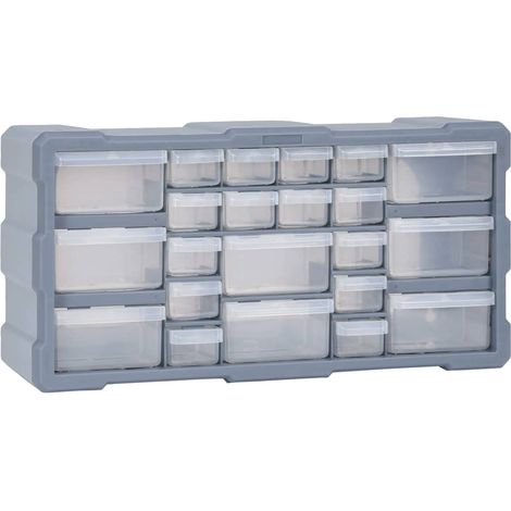 vidaXL Organizador multicajones con 22 cajones 49x16x25,5 cm (1/5)
