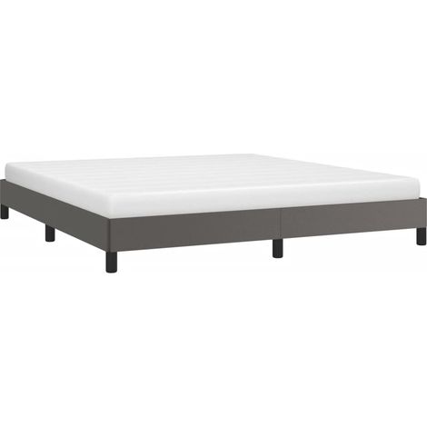 vidaXL Cadre de lit sans matelas gris 180x200 cm similicuir (1/5)