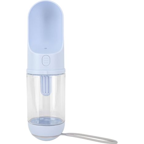 Stilvolle, leichte und auslaufsichere Hunde-Trinkflasche aus einem Stück – tragbarer Wasserspender für Haustiere, 330 ml, Blau (1/5)