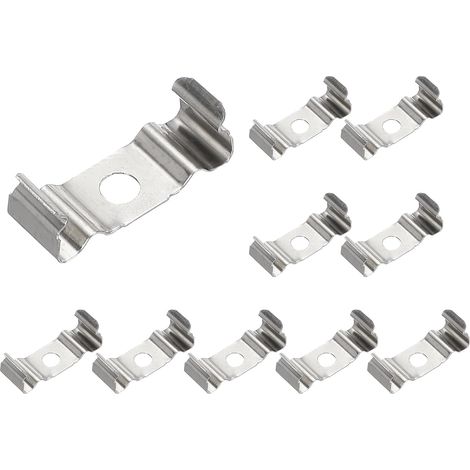 45 Pcs Supports En U T5 Pour LED Ampoules PC Tubes Fluorescents LED Accessoires De Montage De Remplacement Avec Vis 0.07" Épais Pour Support De Lampe Tube, Transparent (1/5)
