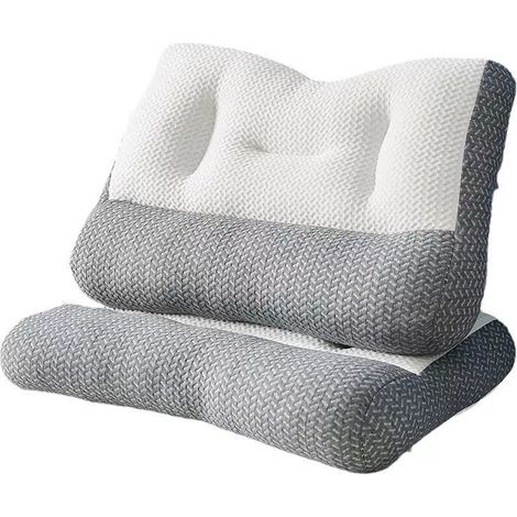 Ergonomisches Nackenkissen – XVX – 74 x 48 cm – 5 Zonen – grau (1/4)