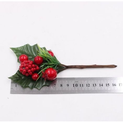 1 Set Weihnachtsbaumschmuck-Zubehör, künstliche Kiefernzweig-Simulation, DIY, Ausschneiden und Aufkleben, [93C45E6] (1/3)