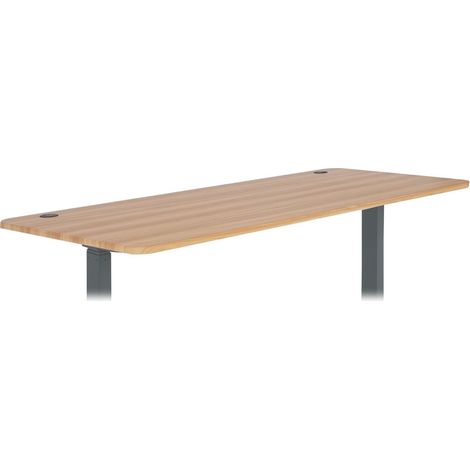 Tischplatte HHG-769 für Schreibtische, Schreibtischplatte, 160x80cm MVG-zertifiziert eichefarben (1/5)