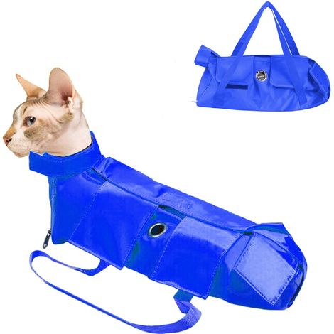 Borsa per la toelettatura dei gatti, borsa da viaggio pieghevole per gatti, borsa per la toelettatura dei gatti resistente a morsi e graffi, borsa per il trasporto di collirio (1/4)