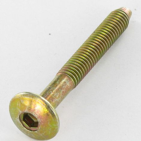 Vis Poelier Hexagonale creuse M6X47 Filetée sur 32 Bout conique Bichromaté-1 pièce