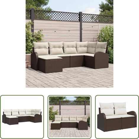 Gartensofa Set - Gartensofa-set Braun Poly-Rattan (1/5)