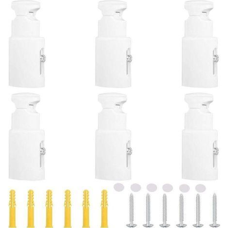 Ensemble de 6 porte-serviettes, support de radiateur en fonte, support de radiateur réglable, convient aux radiateurs de salle de bain droits ou courbes (1/4)