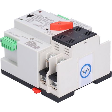 Commutateur de transfert automatique, onduleur double alimentation 2P 100A isolé de qualité PC ATS 220V CA (1/5)
