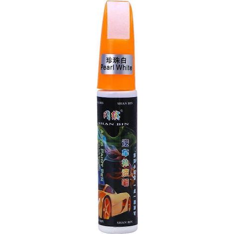 Stylo retouche pour réparer les rayures de peinture automobile (blanc nacré)-12.00X2.00X2.00CM (1/2)