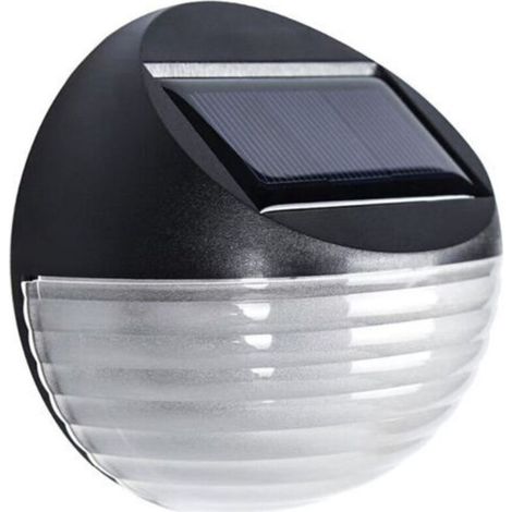 Applique murale solaire étanche, idéale pour les jardins ou les clôtures, avec 6 ampoules LED. (1/5)