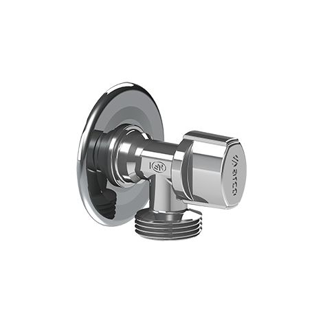 Grifo de lavadora NF cromado con roseta 1/2 x 3/4
