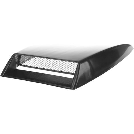 Deux prises d'air universelles pour capots de voiture, noires avec grille. (1/5)