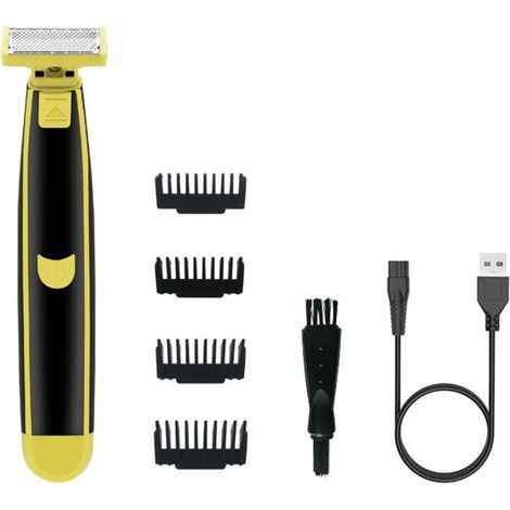 Ensemble hybride visage + corps pour hommes avec peigne à barbe de trois jours et kit tondeuse à cheveux 5 en 1 (1/4)