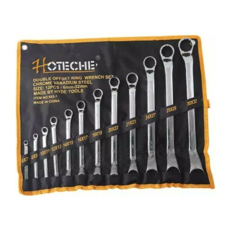 SET 12 PZ CHIAVI INGLESI A STELLA POLIGONALI DOPPIA DOPPIE CHIAVE 6x32 MM 038 HO