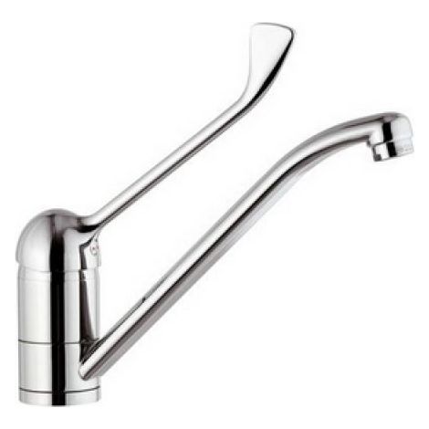 MISCELATORE MONOCOMANDO LAVELLO CON LEVA CLINICA LINEA EPIC Cromo