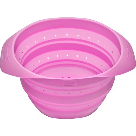 Colador plegable de silicona, 19 x 22 x 3,5 cm, 2,0 l, rosa / Lurch (1/5)