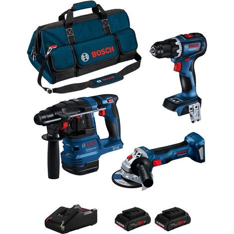BOSCH Kit BK3013BAG (GBH 18V-22 + GSR 18V-90 C + GWS 18V-7 + 2 x 4,0 Ah ProCORE + GAL18V-40 + HDBAG) (1/5)
