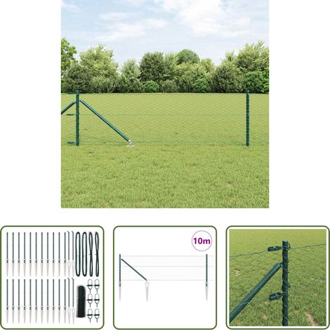 Poteaux de clôture -  Poteau de clôture. Vert 50 x 0,8 m (maillage 36 mm) (1/5)