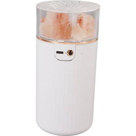 Lampe de sel, diffuseur d'huiles essentielles, humidificateur 2 en 1, cristal de sel rose, veilleuse LED blanche pour chambre et salon (1/5)