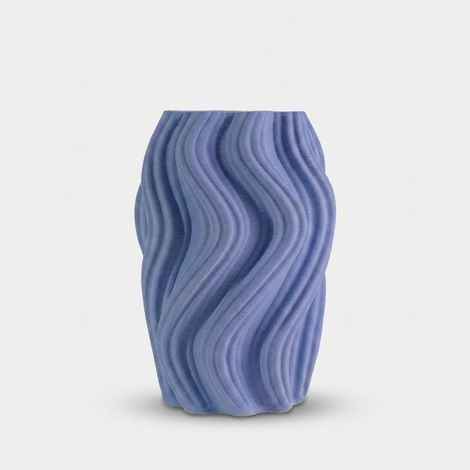 Vaso piccolo in porcellana da arredo Corolla - Blu (1/4)