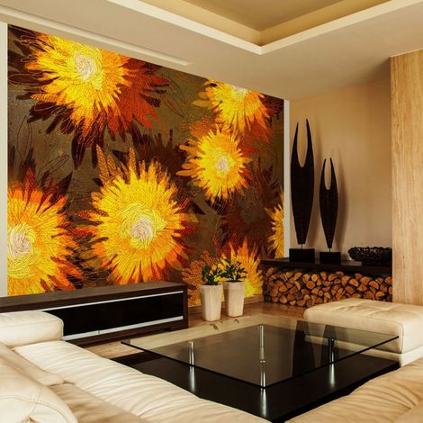 Papier peint danse du tournesol - 350 x 245 cm (1/4)