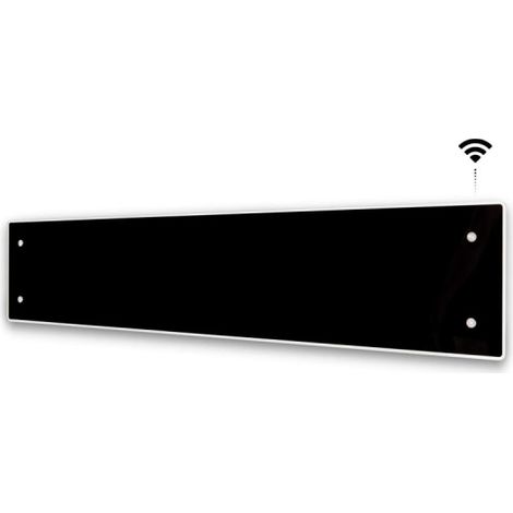 Radiateur électrique face verre trempé ADAX Wi-Fi - Noir - 1000 W - 96,4 x 34 x 8,7 cm - CLEA L 10 KWT (1/5)