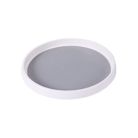 Support de stockage de bouteilles de condiments de cuisine rotatif multifonctionnel, monocouche, petit blanc + gris (1/4)