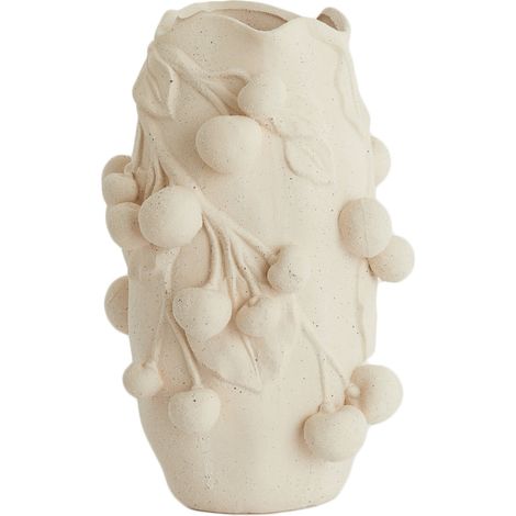 Light & Living CHERRY Vase aus mattem Keramik in Crèmefarbe –