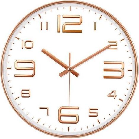 30 cm Wanduhr mit Ziffern, geräuschlose Wanduhr, Kunststoff, Pendelwanduhr, Quarz-Wanduhr, geräuschlos, für Wohnzimmer, Schlafzimmer, Büro, Restaurant usw. (1/5)