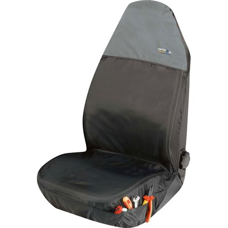 Auto-Sitzschoner Outdoor Sports, PKW-Schutzunterlage Vordersitz, Werkstatt-Schonbezug grau, 1 Stück