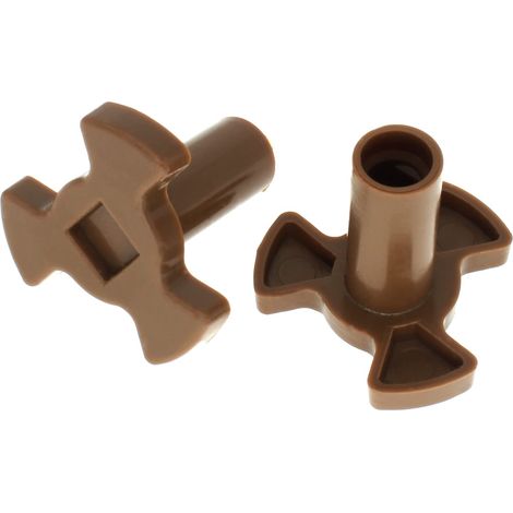 Coupleur pour plateau tournant de micro-ondes (Lot de 2 pièces) — Pièces de rechange : Support de guidage à roulettes et Coupleur d'entraînement pour plateau en verre