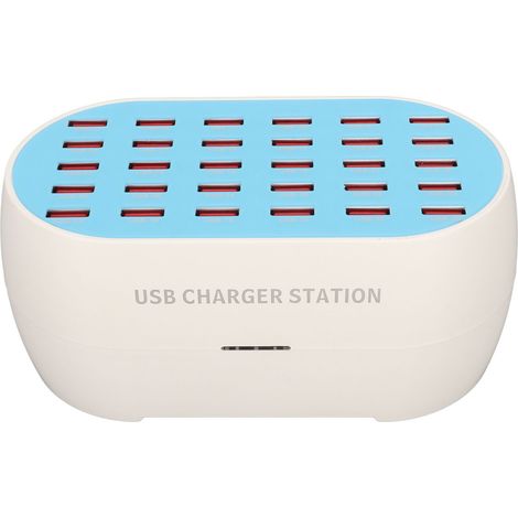 Station de charge USB 160 W à 30 ports, chargeurs de bureau multiples pour téléphones portables et appareils numériques, prise UE 100-240 V (1/5)