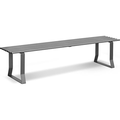 Andrys Panchina Giardino senza Schienale 150x50x42 - Tubo Ovale Grigio