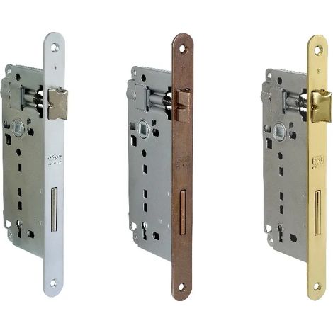 SERRATURA PATENT GRANDE BORDI TONDI  ENTRATA MM.40 BRONZATA (1/2)
