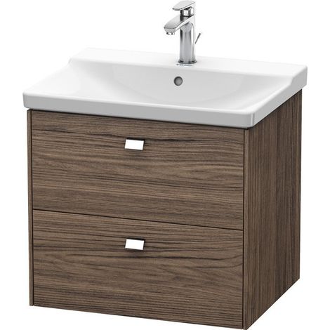 BRIOSO Mobile lavabo Griffe cromato 561x620x479mm noce scuro