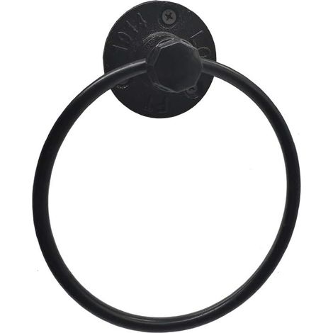Porte-serviettes industriel rustique, support mural en tuyau pour salle de bain-AquaForge (1/5)