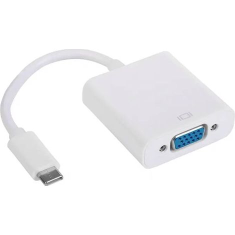 Adaptateur convertisseur USB-C 3.1 vers VGA Akyga AK-AD-55 pour moniteur Full HD (câble mâle/femelle) (1/3)