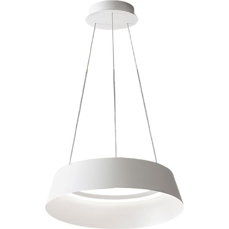 Juliette S Suspension Gealuce Led 50W 2300Lm 3000K Blanc Opale, Dimmable Cadre Aluminium Satiné Avec Découpe De Phase - Fjusb1 (1/3)